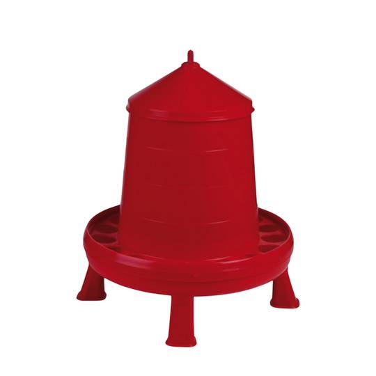 Gaun Plastic Poultry Feeder with Legs 12kg (Red)